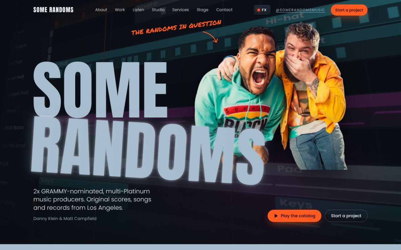 Some Randoms website preview